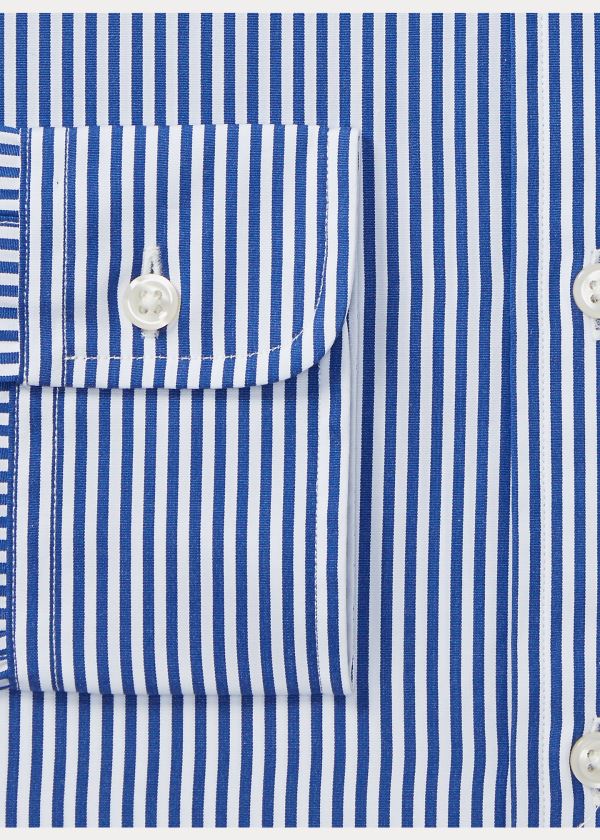Camisa De Vestir Polo Ralph Lauren Hombre Azules / Blancos - Slim Fit Cotton - ZSNYH2609